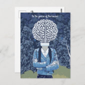 Brainy Person Postkarte (Vorne/Hinten)
