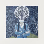 Brainy Person Wandteppich (Vorderseite)