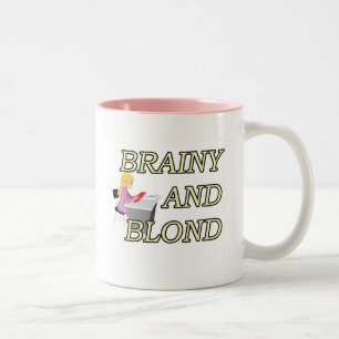 BRAINY UND BLONDER SEKRETÄR ZWEIFARBIGE TASSE