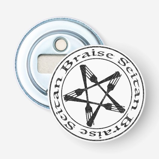 Braise Seitan Vegan Pentagram (dark version) Flaschenöffner (Vorderseite)