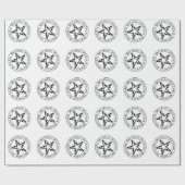 Braise Seitan Vegan Pentagram (dark version) Geschenkpapier (Flach)