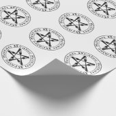 Braise Seitan Vegan Pentagram (dark version) Geschenkpapier (Ecke)