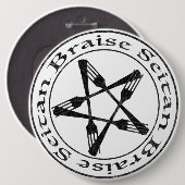 Braise Seitan Vegan Pentagram (dunkle Fassung) Button (Vorne & Hinten)