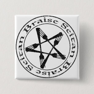 Braise Seitan Vegan Pentagram (dunkle Fassung) Button