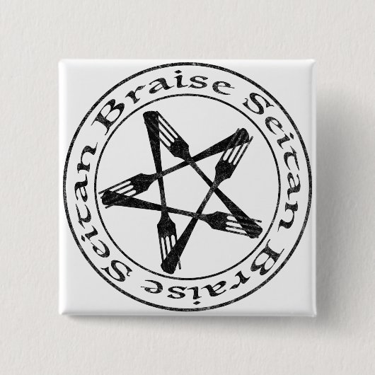 Braise Seitan Vegan Pentagram (dunkle Fassung) Button (Vorderseite)