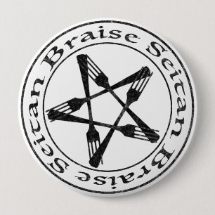 Braise Seitan Vegan Pentagram (dunkle Fassung) Button