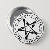 Braise Seitan Vegan Pentagram (dunkle Fassung) Button (Vorne & Hinten)
