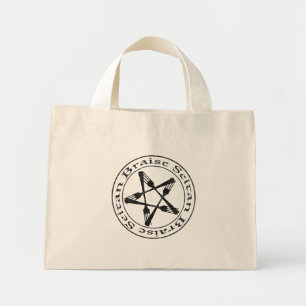 Braise Seitan Vegan Pentagram (dunkle Fassung) Mini Stoffbeutel