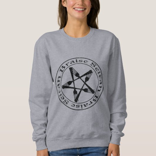Braise Seitan Vegan Pentagram (dunkle Fassung) Sweatshirt (Vorderseite)