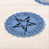 Braise Seitan Vegan Pentagram (dunkle Fassung) Untersetzer (angewinkelt)