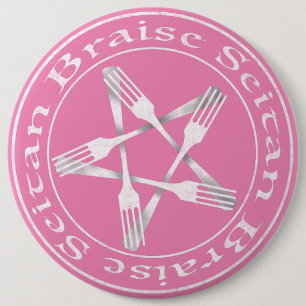 Braise Seitan Vegan Pentagram (Lichtversion) Button