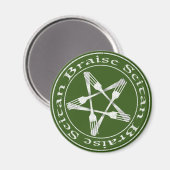 Braise Seitan Vegan Pentagram (Lichtversion) Magnet (Vorderseite/Rückseite)