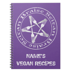 Braise Seitan Vegan Pentagram (Lichtversion) Notizblock