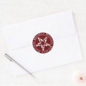 Braise Seitan Vegan Pentagram (Lichtversion) Runder Aufkleber (Umschlag)