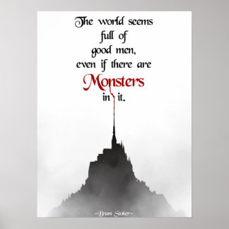 Bram Stoker Zitat Minimalistisch Poster