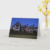 Bramall Hall Cheshire Postcard Karte (Gelbe Blume)