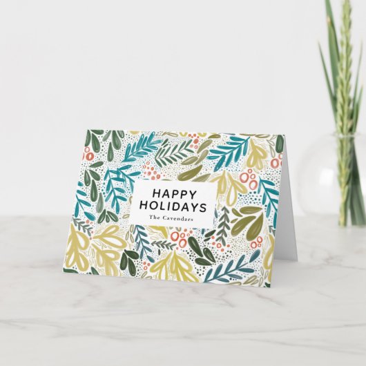 Bramble Botanischer Feiertag Gruß Karte (Vorderseite)