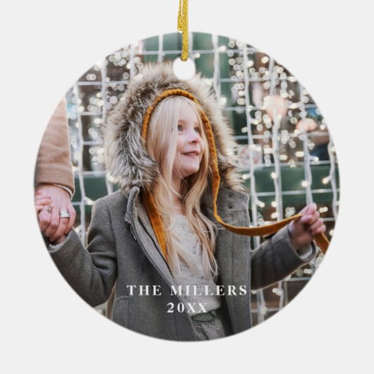 Bramble | Botanisches Monogramm-Foto Keramik Ornament (Hinten)