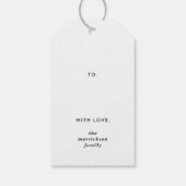 Bramble | Festive Botanische Monogramm Geschenkanhänger (Rückseite)