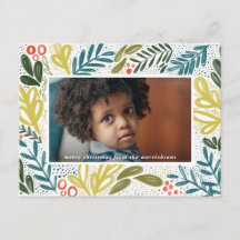 Bramble Festive Botanische Postkarte