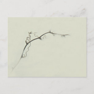 Bramble Tendrils im Nebel - Minimalismus Postkarte