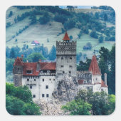 Bran Castle Quadratischer Aufkleber (Vorderseite)