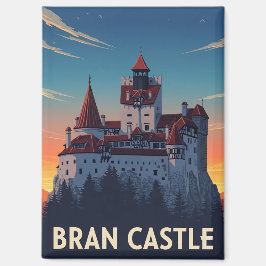 Bran Castle Romania Sunset Magnet