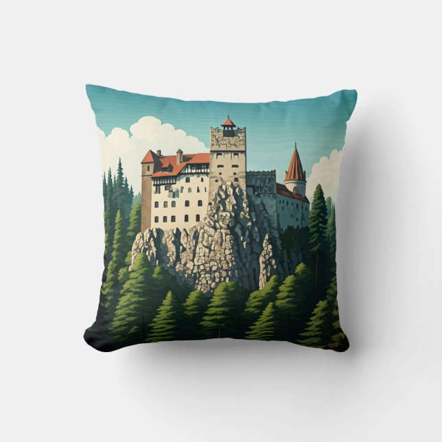 Bran Castle Rumänien Kissen (Vorderseite)