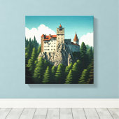 Bran Castle Rumänien Leinwanddruck (Insitu (Holzboden))