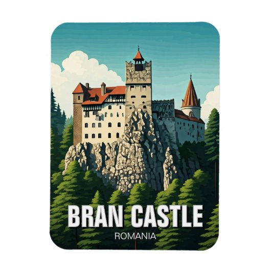 Bran Castle Rumänien Magnet (Vertikal)