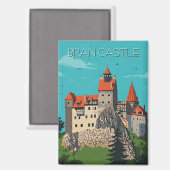 Bran Castle Rumänien Moderne Magnet (Vorderseite/Rückseite)