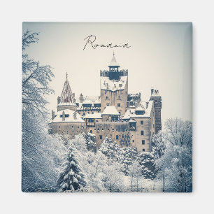 Bran Castle Rumänien Winter Magnet