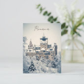 Bran Castle Rumänien Winter Postkarte (Stehend Vorderseite)