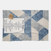 Bran Muffin Rezept auf Abstrakt Blue Geschirrtuch (Horizontal)