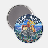 Bran Schloss Rumänien Magnet (Vorderseite/Rückseite)