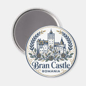 Bran-Schloss Rumänien Magnet (Vorderseite/Rückseite)