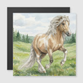 Brana Pinto Palomino Icelandic Watercolor Magnetkarte (Vorne/Hinten)