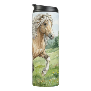 Brana Pinto Palomino Isländische Aquarellmalerei Thermosbecher