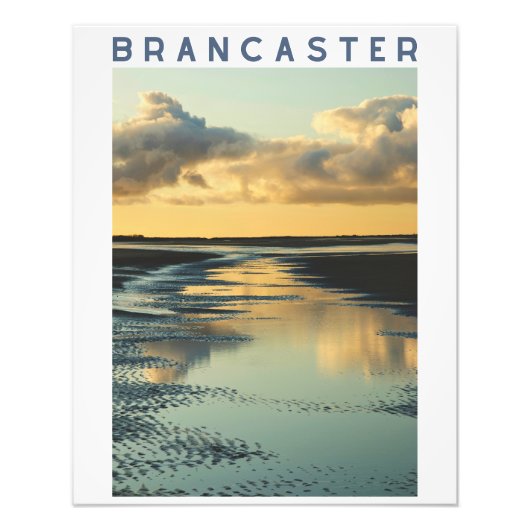 Brancaster Beach Reflections at Sunset, Norfolk Fotodruck (Vorne)