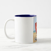 Brancaster Beach Zweifarbige Tasse (Links)