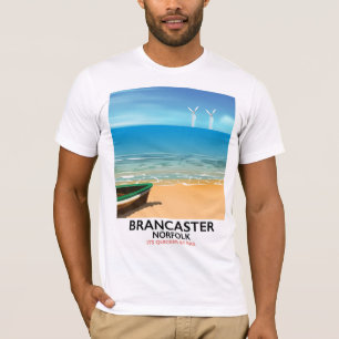 Brancaster Norfolk Railway Strand Reiseplakat T-Shirt