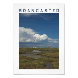 Brancaster Norfolk Salzwiese und Segelboote Fotodruck