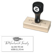 Branch Accented Typographic Address Label Gummistempel (Stempel)