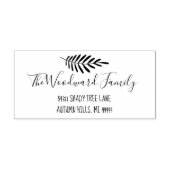 Branch Accented Typographic Address Label Gummistempel (Prägung)