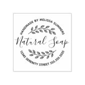 Branch Blätter Wreath Natural Soap Gummistempel (Prägung)