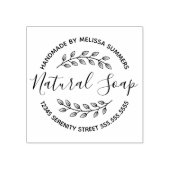 Branch Blätter Wreath Natural Soap Gummistempel (Prägung)