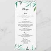 Branch Boho Wedding Menu Card Menükarte (Vorderseite)