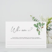 Branch-Eicheln - Wer bin ich Brautparty Briefpapier (Stehend Vorderseite)