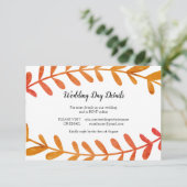 Branch Fall Horizontal - Details zum Hochzeitstag Einladung (Stehend Vorderseite)