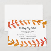 Branch Fall Horizontal - Details zum Hochzeitstag Einladung (Vorne/Hinten)